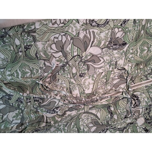 Guess Nicci Jumpsuit Snake In The Garden Scuffy Zip Front Cropped Lined Size S - Picture 7 of 12